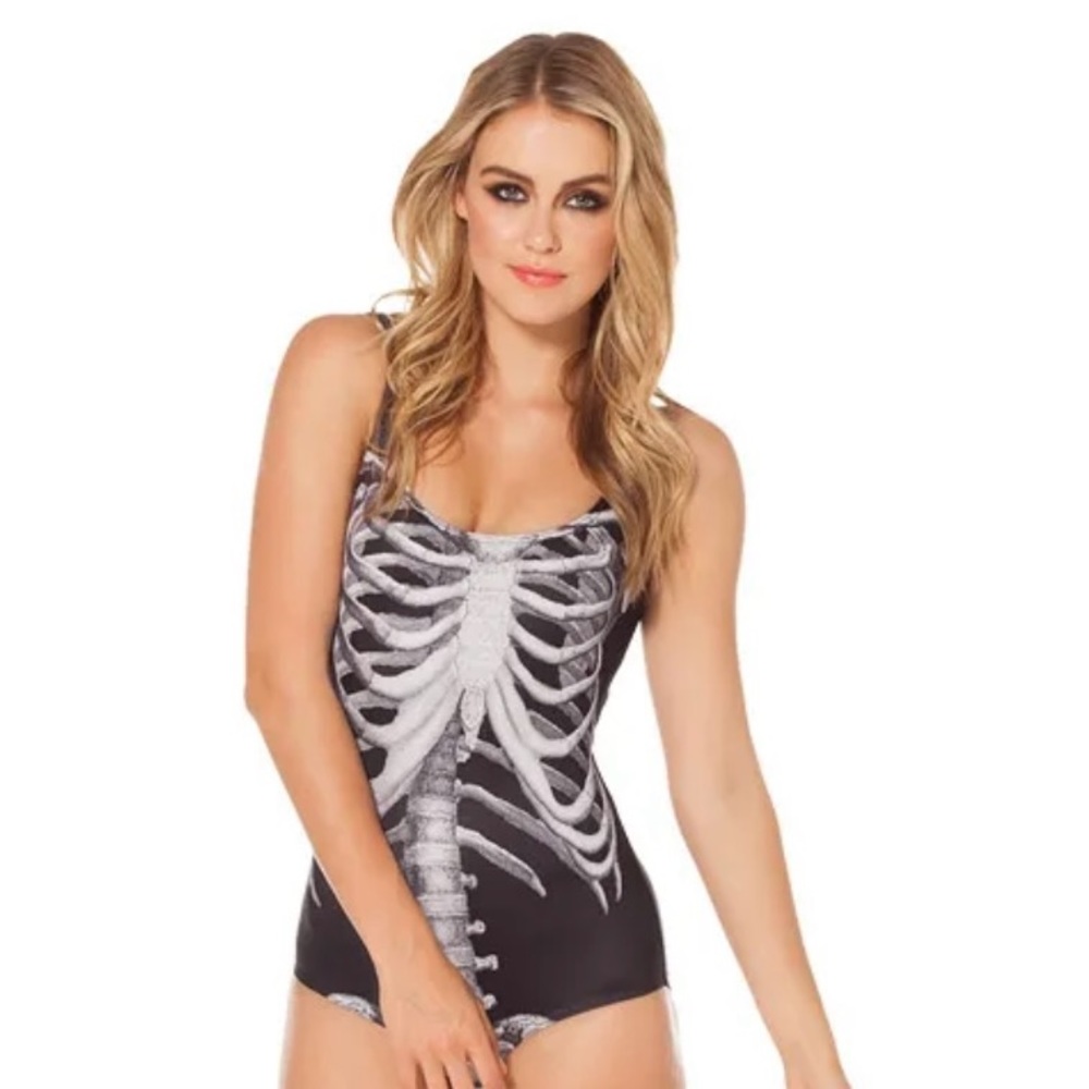 Black Milk Skeleton Swimsuit size M